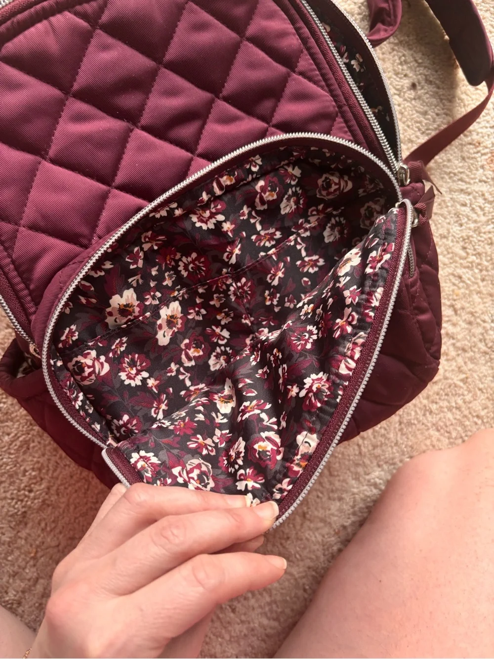 Vera Bradley backpack use